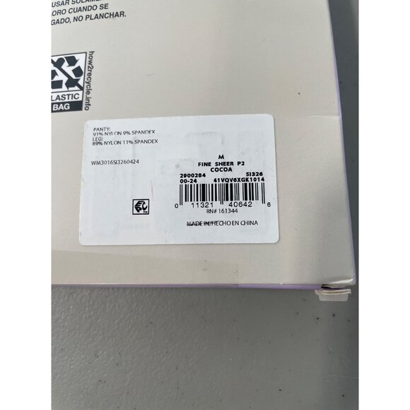 Silk Impressions Pantyhose Size Medium Ultra Fine Sheer 15 Denier 2 Pair NEW - Picture 5 of 7